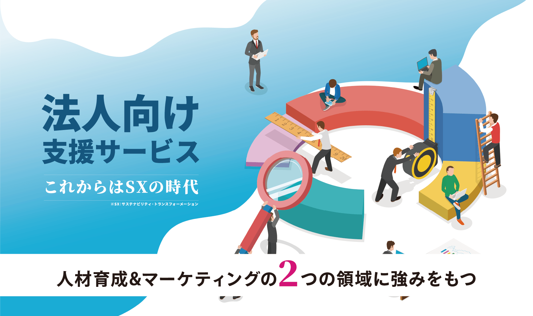 法人向け支援サービス これからはSXの時代　人材育成＆マーケティングの2つの領域に強みをもつ